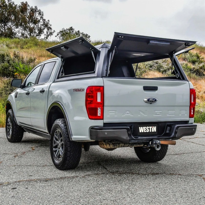 Westin EXP Truck Cap COMPLETE KIT A + BS (19-23 Ford Ranger CC 5ft. Bed) - Black