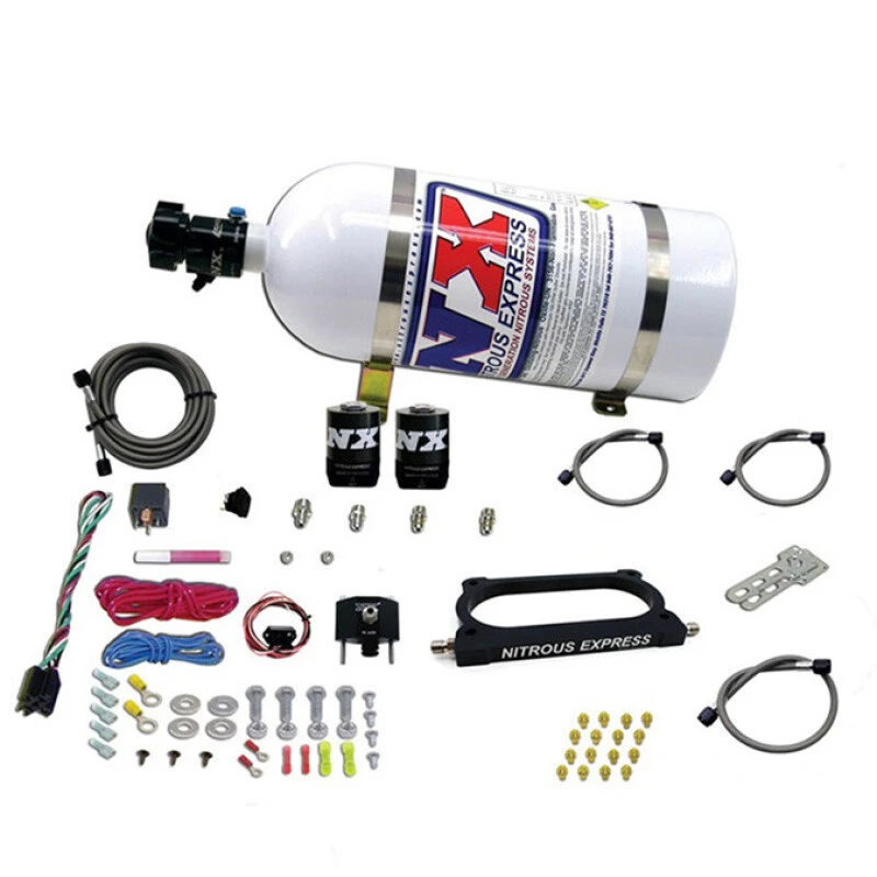 Nitrous Express 07-14 Ford Mustang GT500 Nitrous Plate Kit (50-250HP) w/10lb Bottle