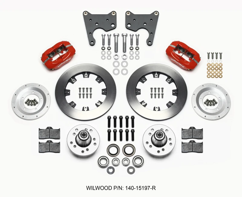 Wilwood Forged Dynalite Vorderrad-Kit 12,19 Zoll Rot 65-72 CDP C-Körper -Trommel