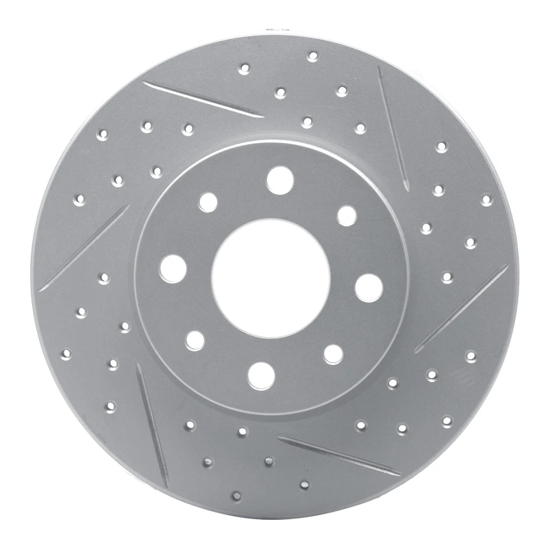 DFC 13-19 Fiat 500E Rear Right Drilled & Slotted Geoperformance Rotor