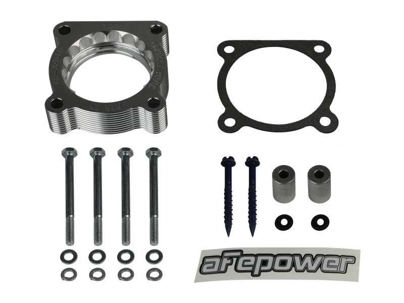 aFe 07-12 Dodge 1500 / 07-12 Dodge Dakota V6 3.7L Silbernes Throttle Body Spacer - Silber