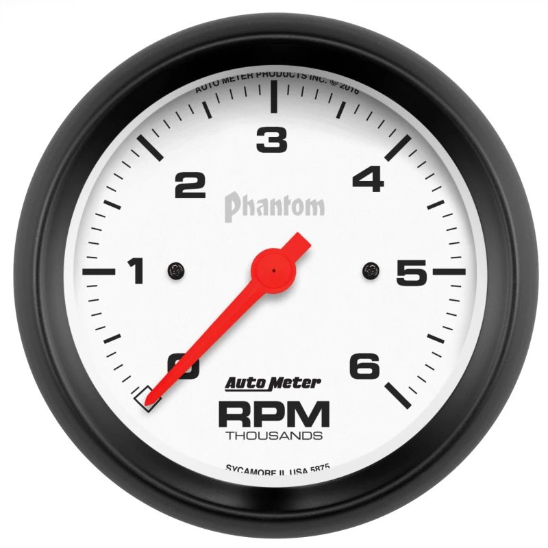 Autometer Phantom 6000RPM 3-3/8in. In-Dash Tachometer Gauge