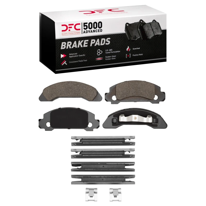 DFC 86-87 Ford Ranger (USA/Canada) Front 5000 Advanced Semi Metallic Brake Pads and Hardware Kit