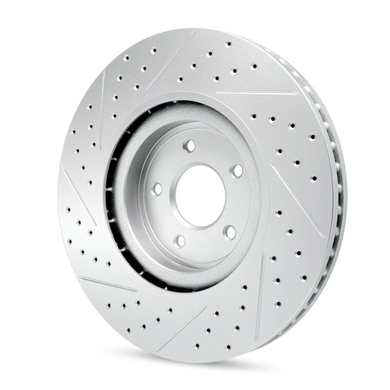 R1 03-07 Honda Accord Front & Rear Drilled & Slotted Carbon Coated Brake Rotor Set
