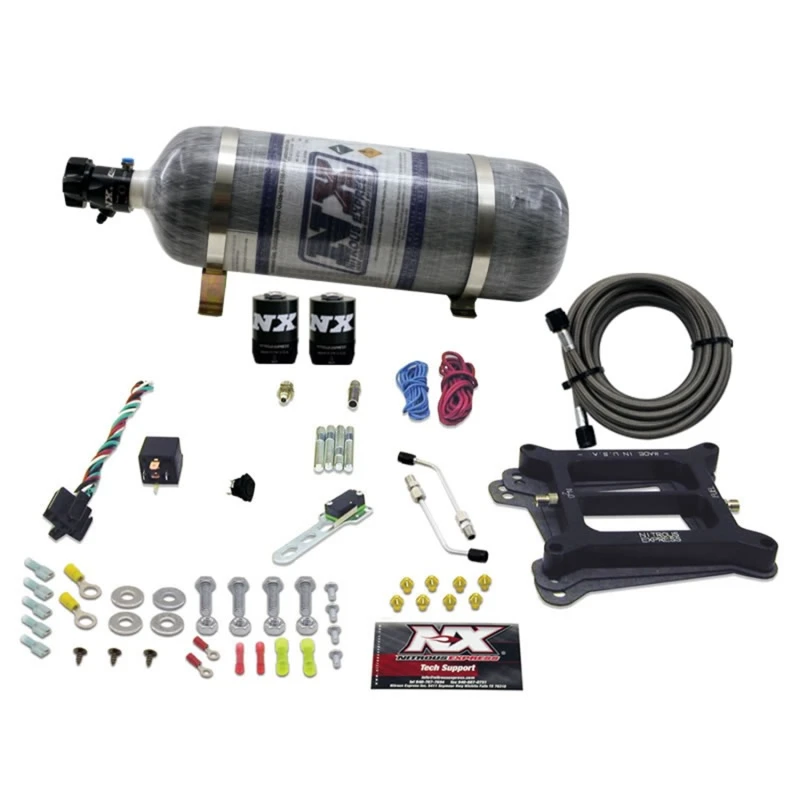 Nitrous Express 4150 4-BBL/Alkohol Nitrous Kit (100-500PS) mit Composite-Flasche
