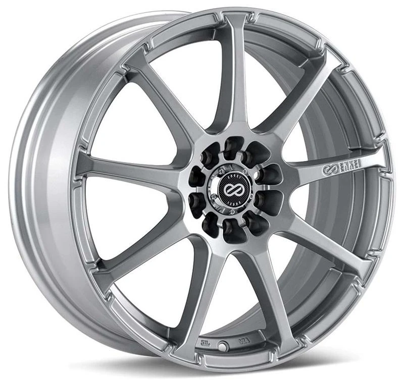 Enkei EDR9 17x8 5x100/114.3 45mm Offset 72.6 Bore Diameter Silver Wheel