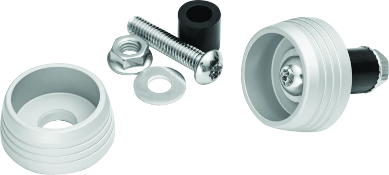 Kuryakyn Lodestar Front Axle Sliders Silber