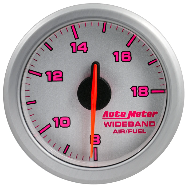 Autometer Airdrive 2-1/6 Zoll Weitband-Luft / Kraftstoff-Anzeige 10:1-17:1 ARF-Bereich - Silber