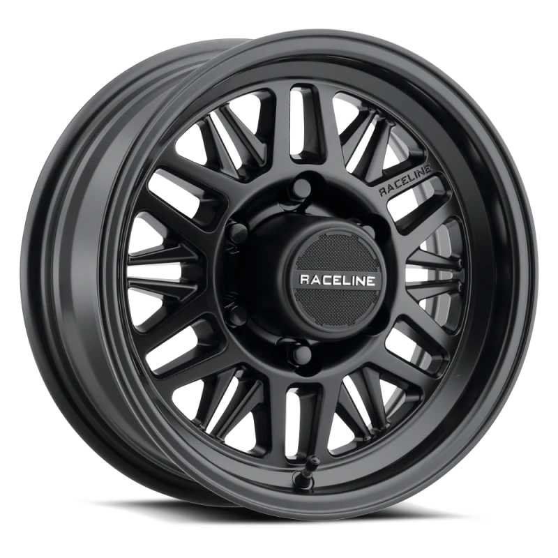 Raceline 451B Ryno TR Trailer 16x6in / 6X5.5 BP / 0mm Offset / 4.25mm Bore - Satin Black