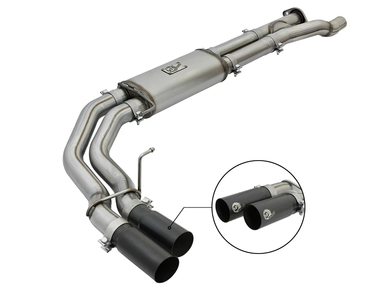 aFe POWER Rebel Series 3 Zoll 409 SS Kat Abgasanlage mit schwarzen Endrohren 17 Ford F-150 Raptor V6-3.5L