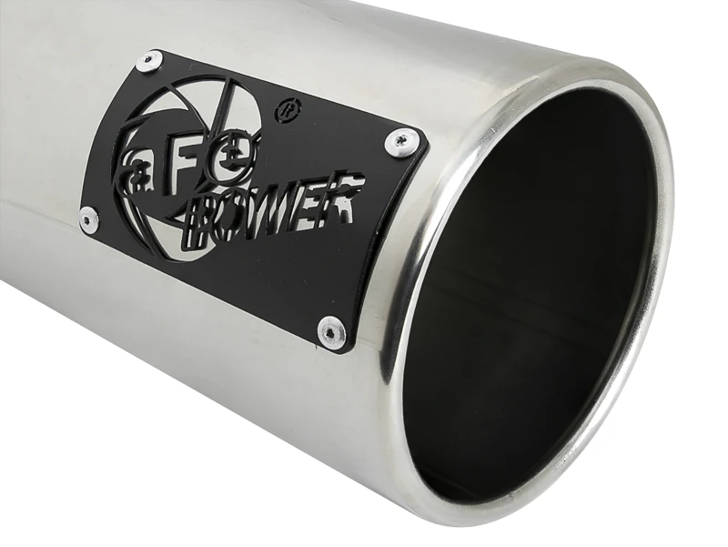aFe SATURN 4S 4 Zoll SS Intercooled Auspuff-Endrohr - Poliert 4 Zoll Einlass x 5 Zoll Auslass x 12 Zoll L Anschraubbar