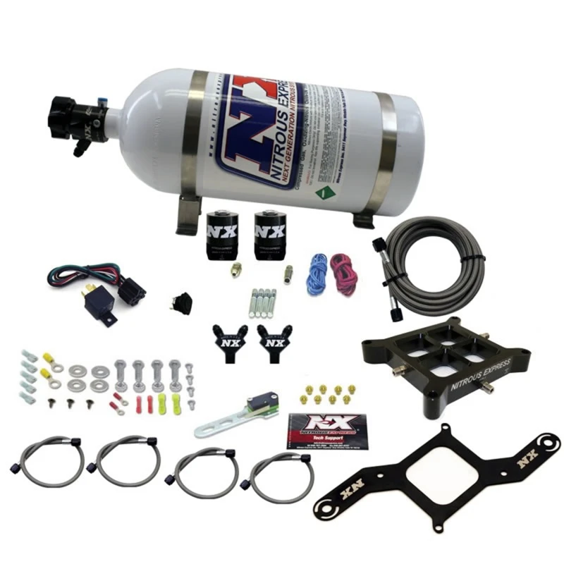 Nitrous Express 4150 Billet Crossbar Stage 6 Nitrous Kit (50-300PS) mit 10lb Flasche