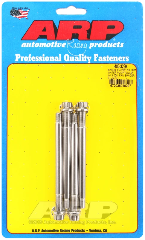 ARP Wasserpumpen-Riemenscheiben-Stehbolzensatz 5/16-24 x 4.250 Edelstahl