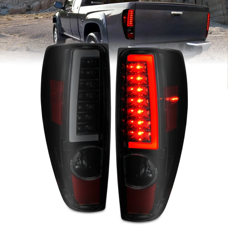 ANZO 2004-2012 Chevrolet Colorado/ GMC Canyon LED-Rückleuchten mit Lightbar, schwarzes Gehäuse, Rauchglas