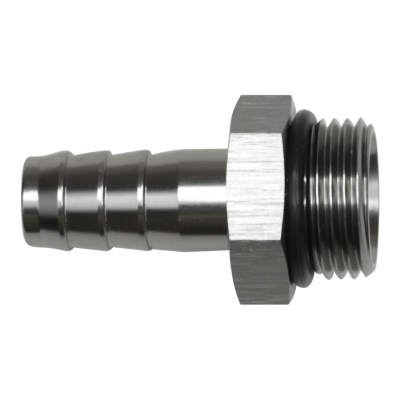 DeatschWerks 10AN ORB-Männlich auf 1/2-Zoll-Männlich Triple-Barb-Fitting (einschließlich O-Ring) - eloxiertes DW-Titan