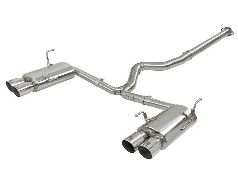 aFe Takeda for 15-16 Subaru WRX/STI 2.0L/2.5L Polished Tips 3in SS Exhaust Cat-Back