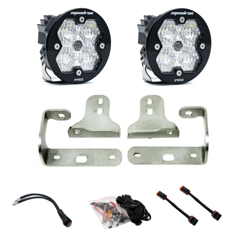 Baja Designs 18-25 JL/JT / 20-25 Gladiator Squadron-R Pro 2.0 Fog Kit OE Sport Bumper (WC) - Clear