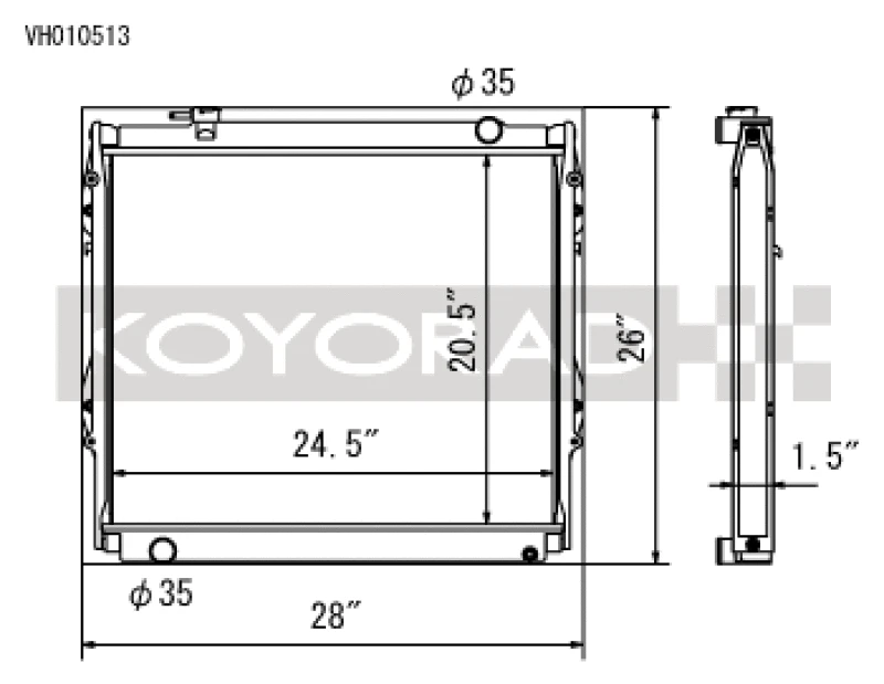 Koyo Rennradiator für 1995–2004 Toyota Tacoma V6 4x4