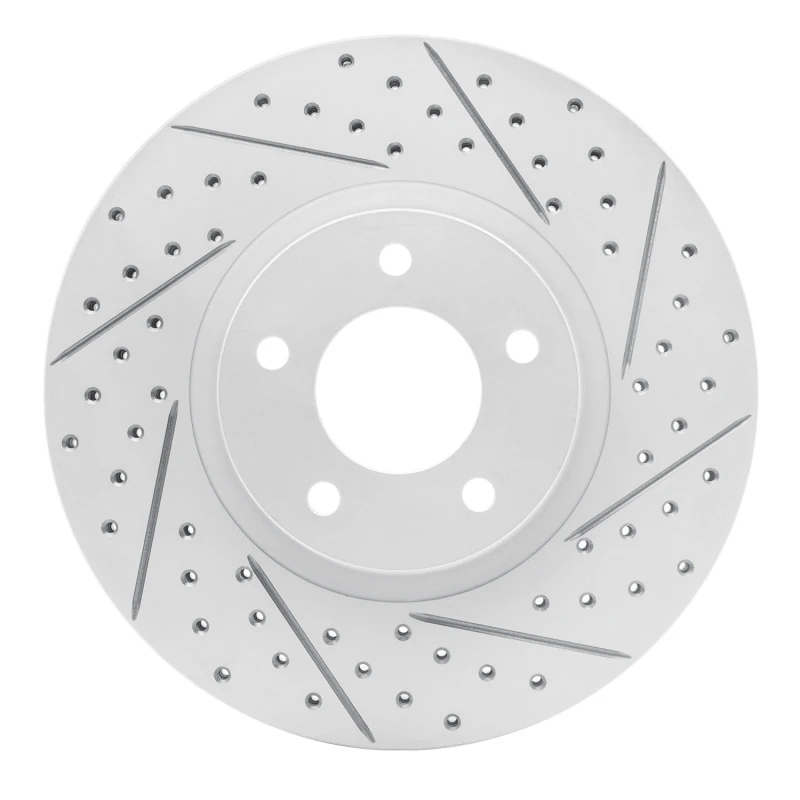 DFC 07-13 Mazda 3 Front Right Drilled & Slotted Geoperformance Rotor