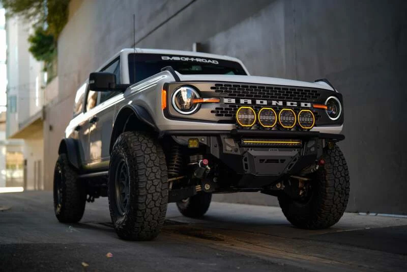DV8 Offroad 7in Halo Elite Round Light w/ Accent Halo - White/Amber