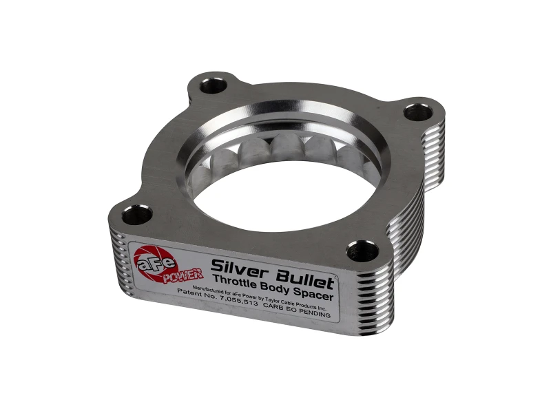 aFe 07-12 Dodge 1500 / 07-12 Dodge Dakota V6 3.7L Silbernes Throttle Body Spacer - Silber