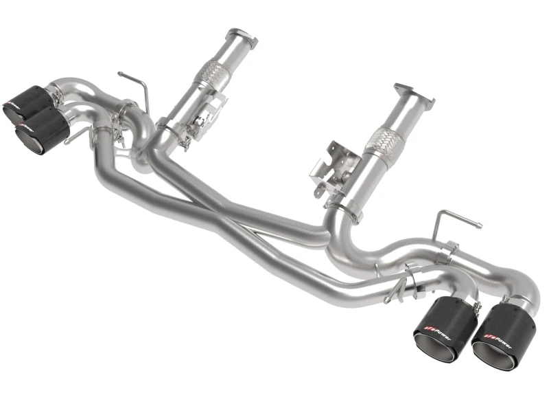 aFe MACH Force-Xp 3 Zoll auf 2-1/2 Zoll 304SS Kat-Back (ohne Schalldämpfer) 2020 Chevy Corvette 6.2L - Carbon-Tipp