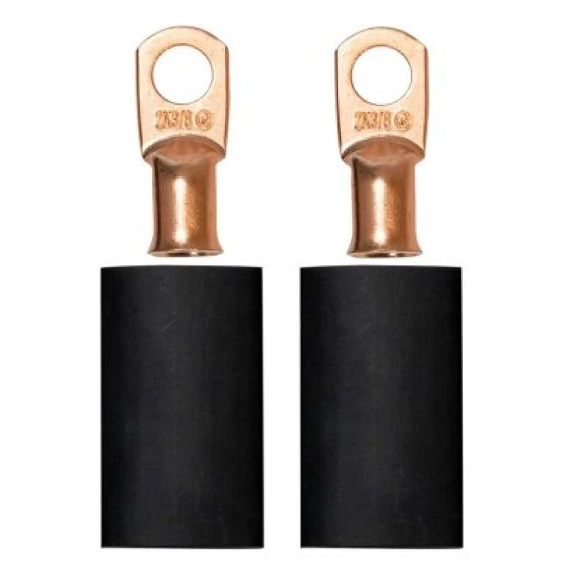 Moroso 3/8in Dia Stud 2 GA Wire Crimp/Solder Battery Cable Terminal Kit