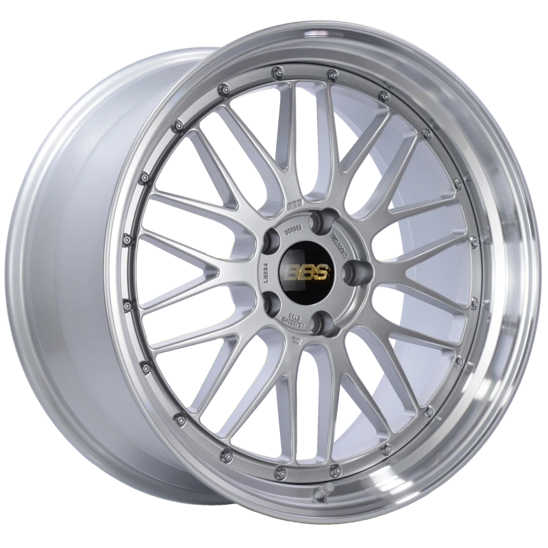 BBS LM 20x10 5x120 ET33 Diamond Silver Center Diamond Cut Lip Wheel -82mm PFS/Clip Required