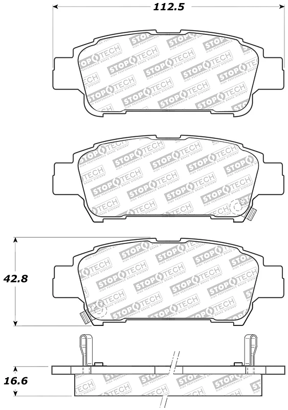 StopTech Street Select Brake Pads - Front/Rear