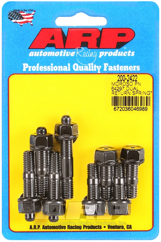 ARP Moroso 64927 Doppel-Rückkehrfeder mit 2-Zoll-Abstandshalter-Platte Carb-Stud-Kit