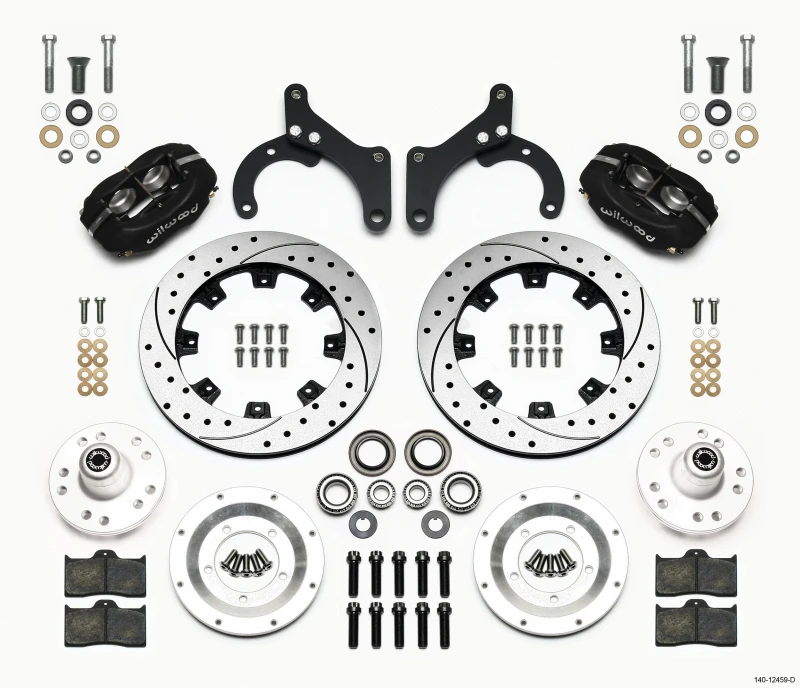 Wilwood Forged Dynalite Vorderes Kit 12,19 Zoll gebohrt 59-64 Chevy Impala / 63-64 Corvette
