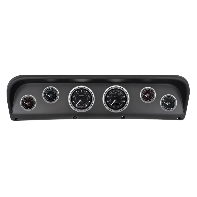 Autometer Chrono Chrome Direkt Fit Dash Kit 67-72 Ford F100 (2 x 3-3/8 Zoll / 4 x 2-1/16 Zoll)