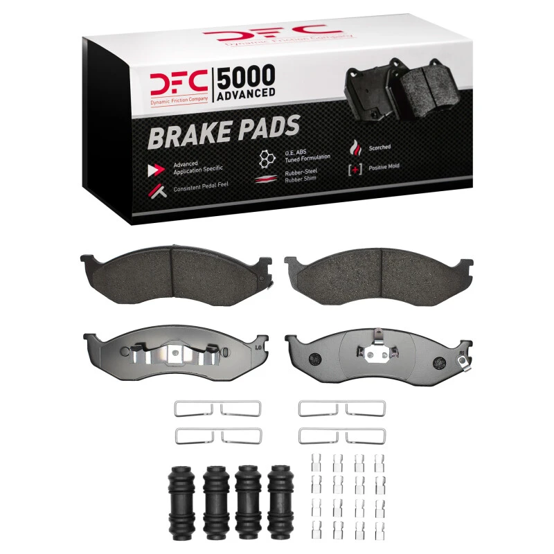 DFC 93-06 Jeep Wrangler Front 5000 Advanced Ceramic Brake Pads and Hardware Kit