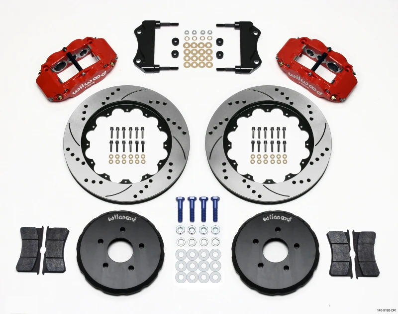 Wilwood Narrow Superlite 6R Vordere Hut Kit 14,00 Zoll Bohrung Rot Nissan 350Z/Fiti G35