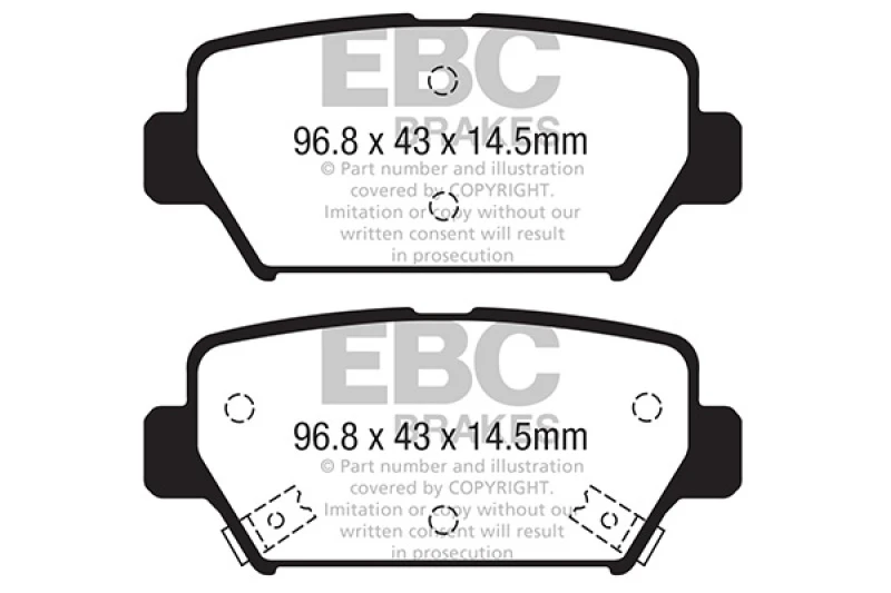 EBC 2018+ Mitsubishi Eclipse Cross 1.5T Yellowstuff Rear Brake Pads