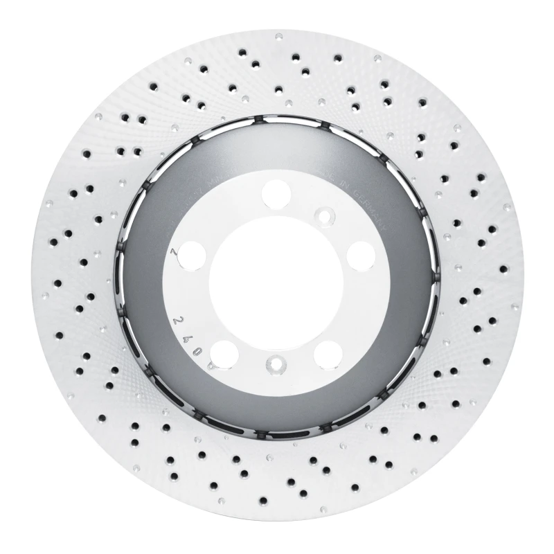 DFC 13-19 Porsche 911 Right Front Drilled Hi-Carbon Alloy Geomet Coated Rotor