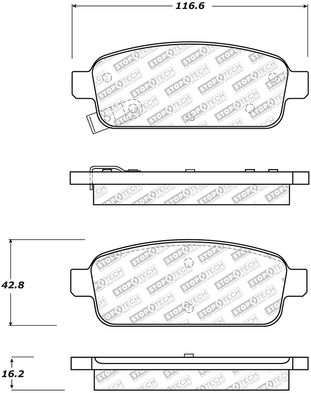 StopTech Street Select Brake Pads - Rear