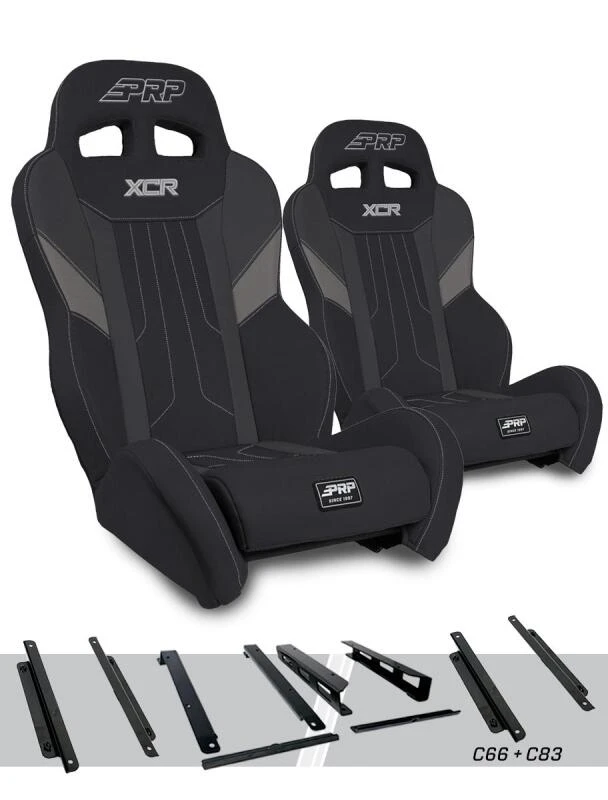 PRP Honda Talon XCR Suspension Seats Kit (Pair) - Black & Gray