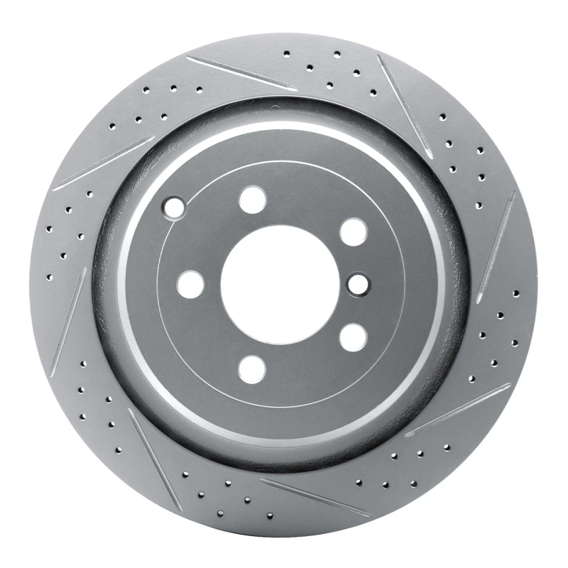 DFC 06-12 Land Rover Range Rover Rear Right Drilled & Slotted Geoperformance Rotor