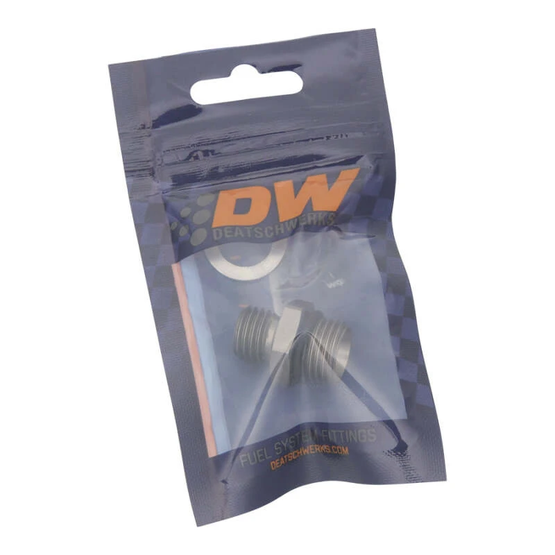 DeatschWerks 6AN ORB-Männlich zu 12 x 1,5 metrisch männlich (inkl. O-Ring und Crush Washer)