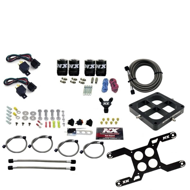 Nitrous Express Dominator Dual Stage Billit Crossbar Nitrous Kit (50-300 & 100-500PS) ohne Flasche