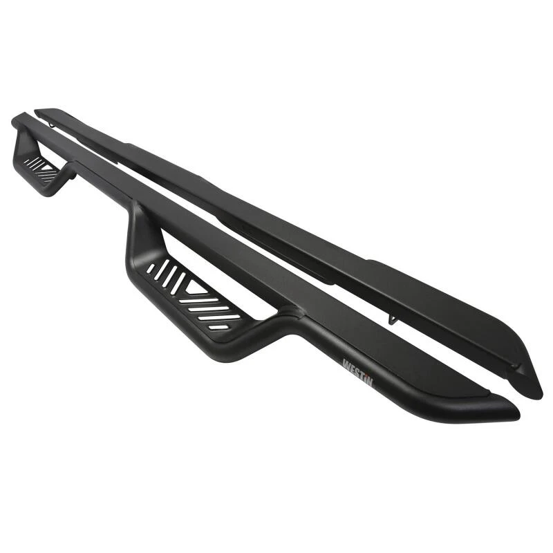 Westin 1999-2016 Ford F-250/F-350/F-450/F-550 Crew Cab Outlaw Drop Nerf Step Bars Textured Black