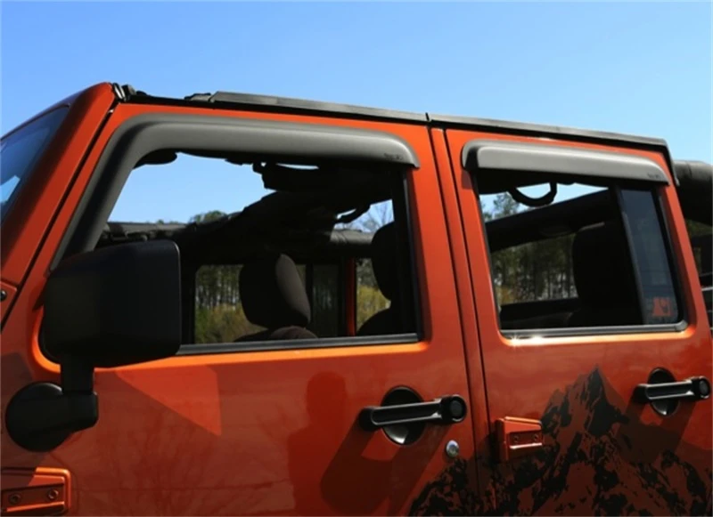 Rugged Ridge Fenster-Visiere Mattschwarz 07-18 4-Türer Jeep Wrangler
