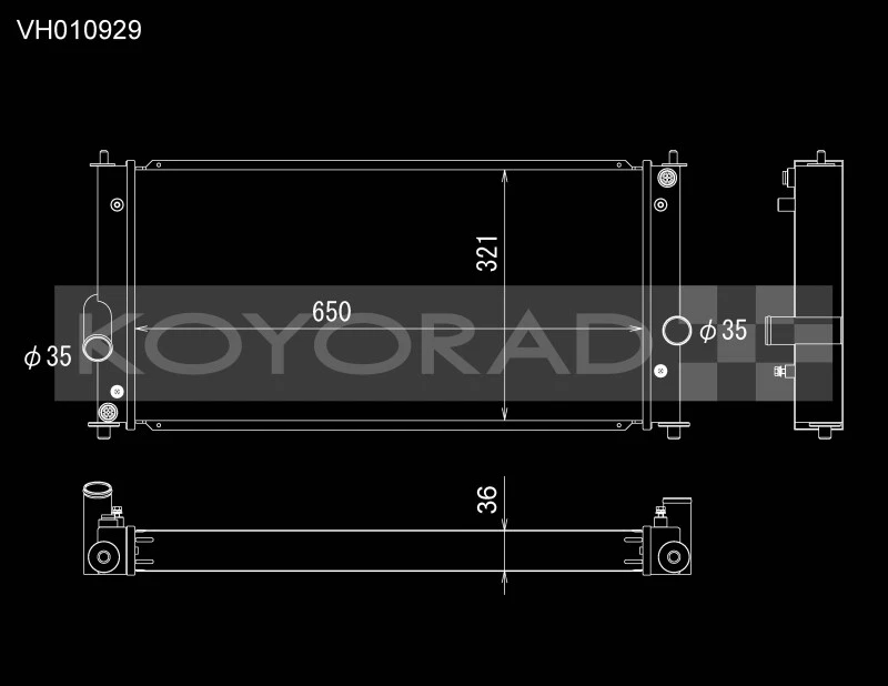 Koyo All-Aluminum Radiator für 2000–2005 Toyota MR2 Spyder 1.8L I4 MT
