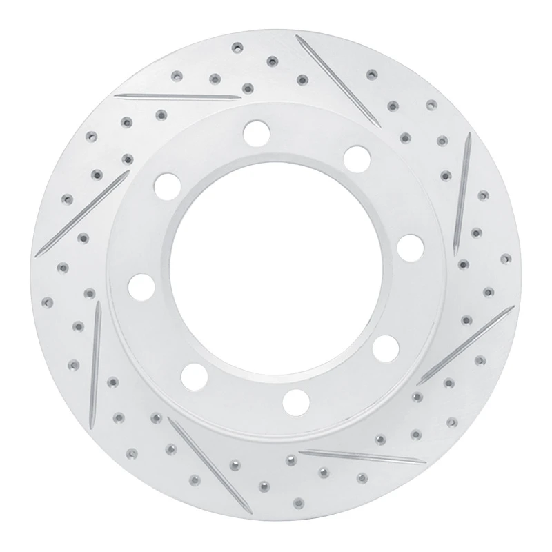 DFC 80-94 Ford F-350 4WD (Excl Super Duty) Front Right Drilled & Slotted Geoperformance Rotor