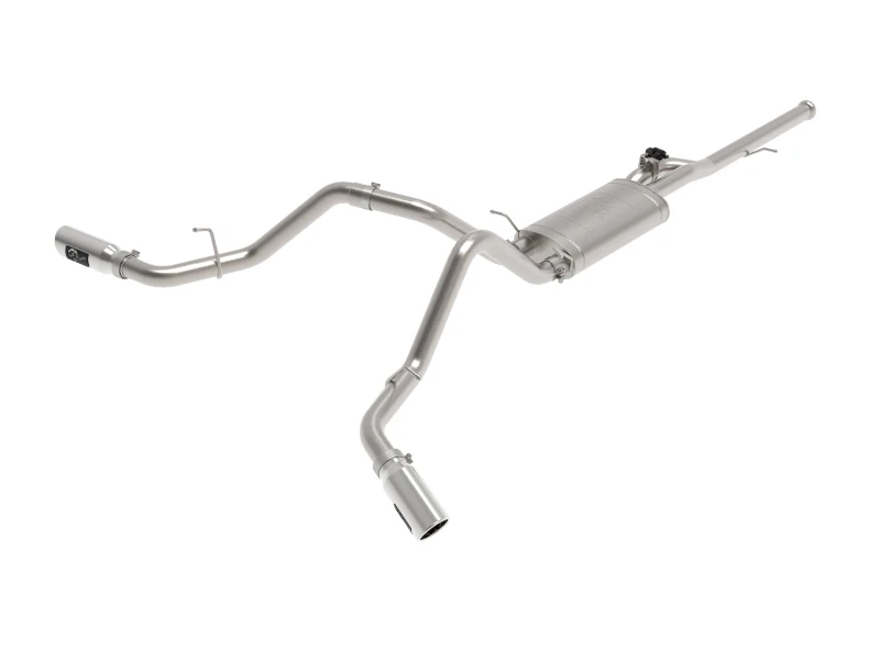 aFe Gemini XV 3 Zoll 304 Edelstahl CB Auspuff mit Cutout 14-19 GM Trucks 4,3/5,3L mit Polierten Tips - CrewCab/Extended
