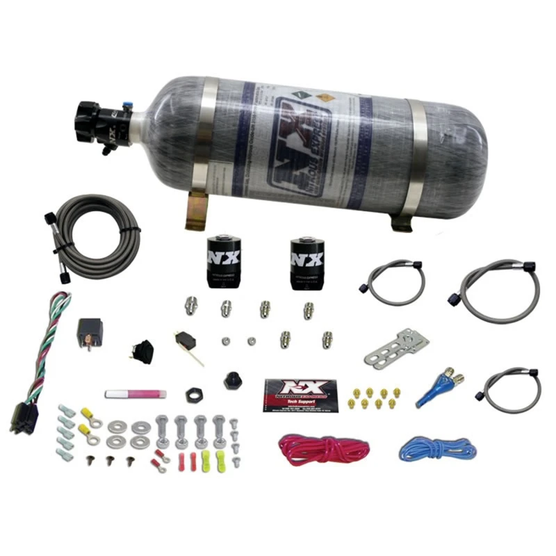 Nitrous Express All GM EFI Einzel-Düsen-Nitrous-Kit mit Composite-Flasche