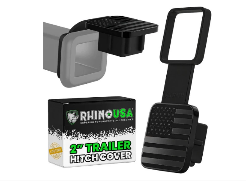 Rhino USA 2 Zoll American Flag Hitch Cover - Schwarz & Blau