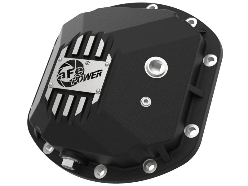 aFe Street Series Dana 30 Vorderes Differential Cover Schwarz mit bearbeiteten Rippen 97-18 Jeep Wrangler