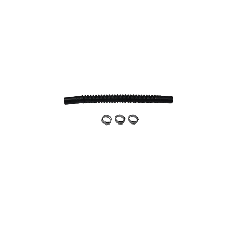 Deatschwerks Convoluted Tubing 150mm Length x 8mm ID Side 1 x 8mm ID Side 2 - Black